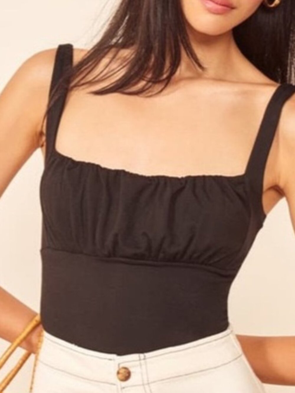 Reformation Nelly Tank Top in Black Size XS